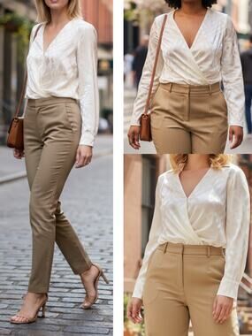 ANINE BING X HELENA CHRISTENSEN SILK BLOUSE SHIRT TOP QUIET LUXURY OFFICE PREPPY